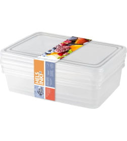 Набор контейнеров для заморозки Frozen 0,9л прямоуг. 204х140х83 мм 3шт нат. PT204312999