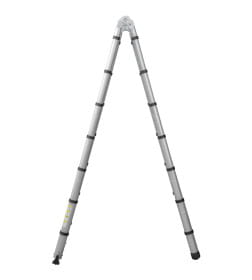Лестница телескопическая алюминиевая 2х7 перекладин, двухсекционная 4,4м 2311ТЛ Новая Высота 2311207ТЛ