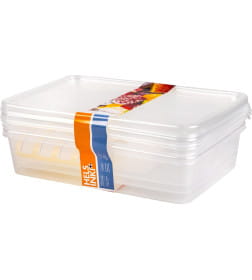 Набор контейнеров для заморозки Frozen 1,35л прямоуг. 204х140х105 мм 3шт нат. PT204412999