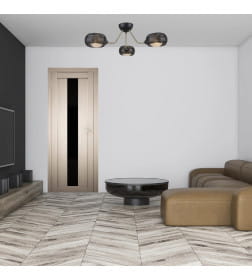 Дверь межкомнатная "Амати  05(ч)", дуб беленый, 600х2000 