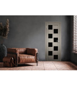 Дверь межкомнатная "Амати 13(ч)", дуб дымчатый, 800х2000