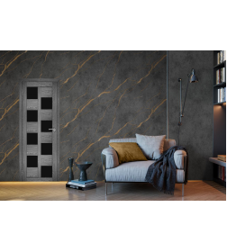 Дверь межкомнатная"Амати  13(ч)", дуб шале-графит, 400х2000