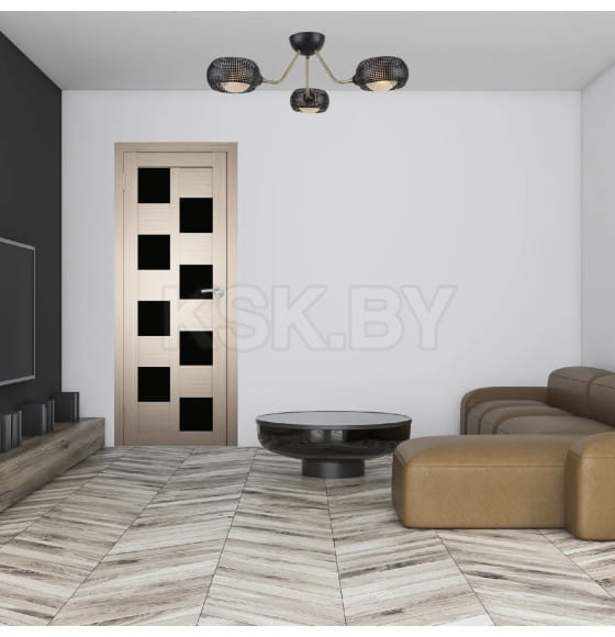 Дверь межкомнатная "Амати 13(ч)", дуб беленый, 700х2000