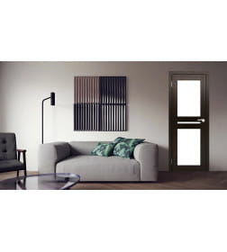 Дверь межкомнатная Амати 19,900х2000,Экошпон,Венге,стекло матовое