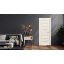 Дверь межкомнатная Амати 01,800х2000, Экошпон, Эшвайт,стекло матовое