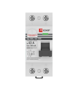 Устройство защитного отключения ВД-100 (S) 2P 63А 300мА тип АС эл-мех 6кА EKF PROxima