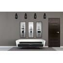 Дверное полотно Амати 01,800х2000,Экошпон,Венге,стекло черное