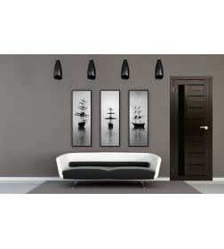 Дверь межкомнатная "Амати  04(ч)", Дуб венге, 400х2000