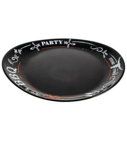 Тарелка для стейка "Friends Time Black" Luminarc N2172 (P1070) декор.