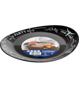 Тарелка для стейка "Friends Time Black" Luminarc N2172 (P1070) декор.