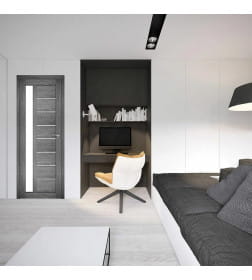 Дверь межкомнатная "Амати  04", дуб шале-графит, 700х2000