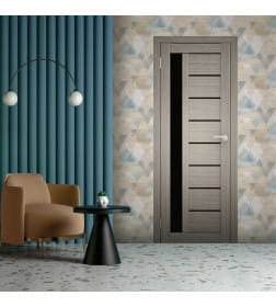 Дверь межкомнатная "Амати  04(ч)", дуб дымчатый, 800х2000