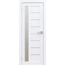 Дверь межкомнатная Амати 04, 600х2000, Экошпон,Бьянко,стекло матовое