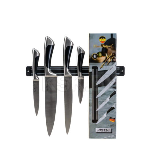 Набор ножей металлических 4 шт.+ вешалка магнитная GS-06D002-5PC/HR622-1 (GS-06D002-5PC/HR622-1) 