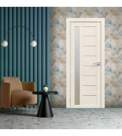 Дверь межкомнатная Амати 04, 600х2000, Экошпон, Эшвайт, мателюкс матовое