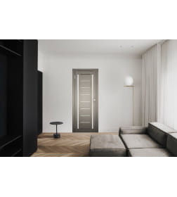 Дверь межкомнатная Амати 06, 800х2000, Экошпон, Дымчатый дуб, мателюкс матовое