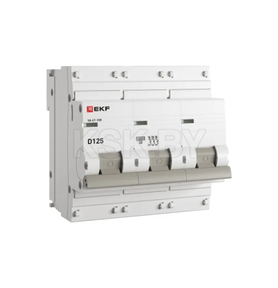 Выключатель автоматический 3P 125А (D) 10kA ВА 47-100M без теплового расцепителя EKF PROxima (mcb47100m-3-125D-pro) 