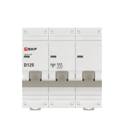 Выключатель автоматический 3P 125А (D) 10kA ВА 47-100M без теплового расцепителя EKF PROxima