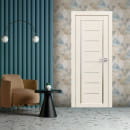 Дверь межкомнатная Амати 06,800х2000,Экошпон,Эшвайт,стекло матовое