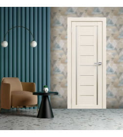 Дверь межкомнатная Амати 06,800х2000,Экошпон,Эшвайт,стекло матовое