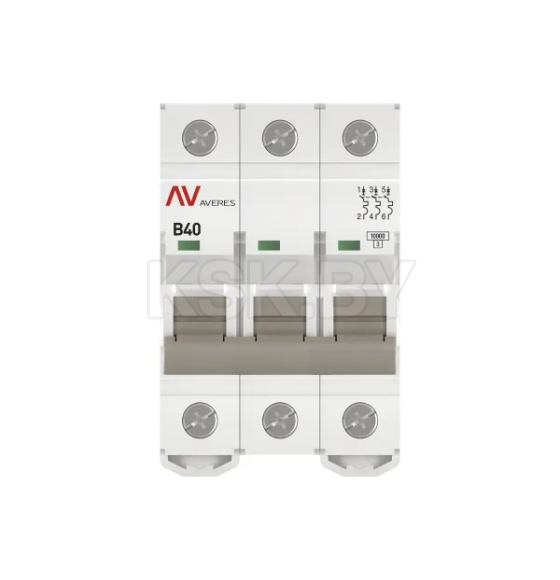 Выключатель автоматический AV-10 3P 40A (B) 10kA EKF AVERES (mcb10-3-40B-av) 