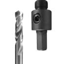 Переxодник HEX 9,5 мм (3/8'') c центр.сверлом для коронок д.14-30 мм GRAFF в блистере 2631430 (2631430) 