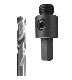 Переxодник HEX 9,5 мм (3/8'') c центр.сверлом для коронок д.14-30 мм GRAFF в блистере 2631430