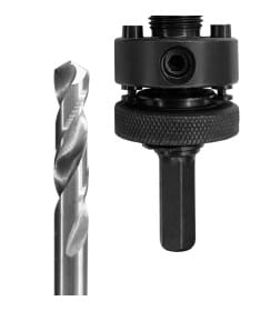 Переxодник HEX 9,5 мм (3/8'') c центр.сверлом для коронок д.32-210 мм GRAFF в блистере 26332210