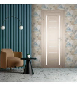 Дверь межкомнатная Амати 06, 400х2000, Экошпон, Белёный дуб, мателюкс матовое