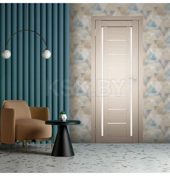 Дверь межкомнатная Амати 06, 900х2000, Экошпон, Белёный дуб, мателюкс матовое