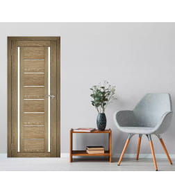 Дверь межкомнатная Амати 06, 400х2000, Экошпон, Дуб шале-натуральный, мателюкс матовое