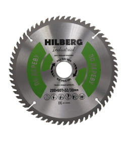 Диск пильный по дереву 200х60Тх32/30 mm Hilberg Industrial HW205