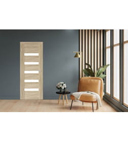 Дверь межкомнатная Бона 03, 600х2000, Экошпон,  Дуб сонома, мателюкс матовое