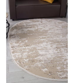 Ковер Merinos DOLCE F201, 1,6*2,2, OVAL, BEIGE