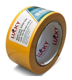 Лента малярная, сверхтонкая на рисовой бумаге LUCKY для ровных линий 50мм х 50м