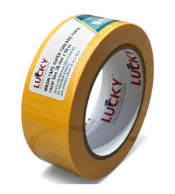 Лента малярная, сверхтонкая на рисовой бумаге LUCKY для ровных линий 38мм х 50м