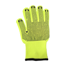Перчатки из полиэстра с ПВХ покрытием "ТОЧКА" 10кл. вязки "САЛАТОВЫЕ" с внутр. ворсовым начесом PROFMAER (8910079) 