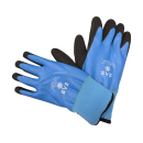 Перчатки полиэстеровые СИНИЕ с усиленным лактес. покр., 10кл вязки, с вн. ворс. подкладкой PROFMAER (8910077) 