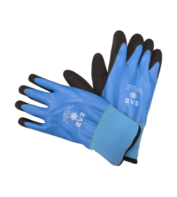 Перчатки полиэстеровые СИНИЕ с усиленным лактес. покр., 10кл вязки, с вн. ворс. подкладкой PROFMAER