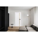 Дверное полотно "Line" 3 ,2000х700х38мм,Эмаль,Белый,золотой молдинг