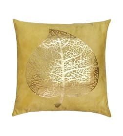Подушка декоративная MATEX LUXURY ЛИСТ Размер: 45x45  горчичный, золотой  68-723