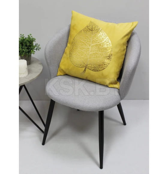 Подушка декоративная MATEX LUXURY ЛИСТ Размер: 45x45  горчичный, золотой  68-723 (68-723) 