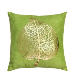 Наволочка декоративная MATEX LUXURY ЛИСТ Размер: 45x45  фисташковый, золотой  69-010