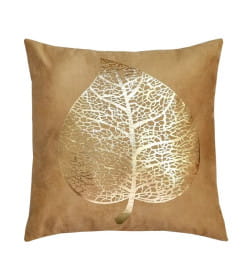 Наволочка декоративная MATEX LUXURY ЛИСТ Размер: 45x45  карамельный, золотой  68-990