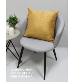 Наволочка декоративная MATEX LUXURY ЛИСТ Размер: 45x45  карамельный, золотой  68-990