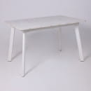 Стол AV 1209/1, ЛМДФ, раздвижной 1200(1600)*800 Азул Оникс/белый (126255) 