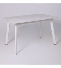 Стол AV 1209/1, ЛМДФ, раздвижной 1200(1600)*800 Азул Оникс/белый