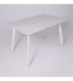 Стол AV 1209/1, ЛМДФ, раздвижной 1200(1600)*800 Азул Оникс/белый