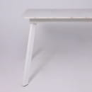 Стол AV 1209/1, ЛМДФ, раздвижной 1200(1600)*800 Азул Оникс/белый (126255) 