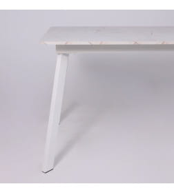 Стол AV 1209/1, ЛМДФ, раздвижной 1200(1600)*800 Азул Оникс/белый